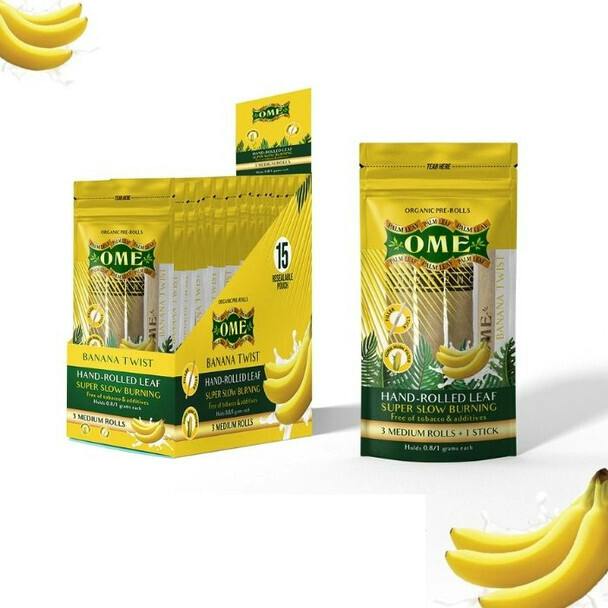 Banana Twist Pre Rolled Cone pack of 3