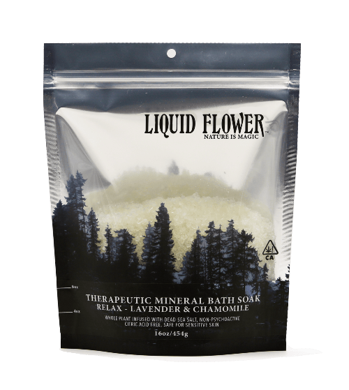 Liquid Flower - Therapeutic Mineral Bath Soak Lavender & Chamomile 100mg