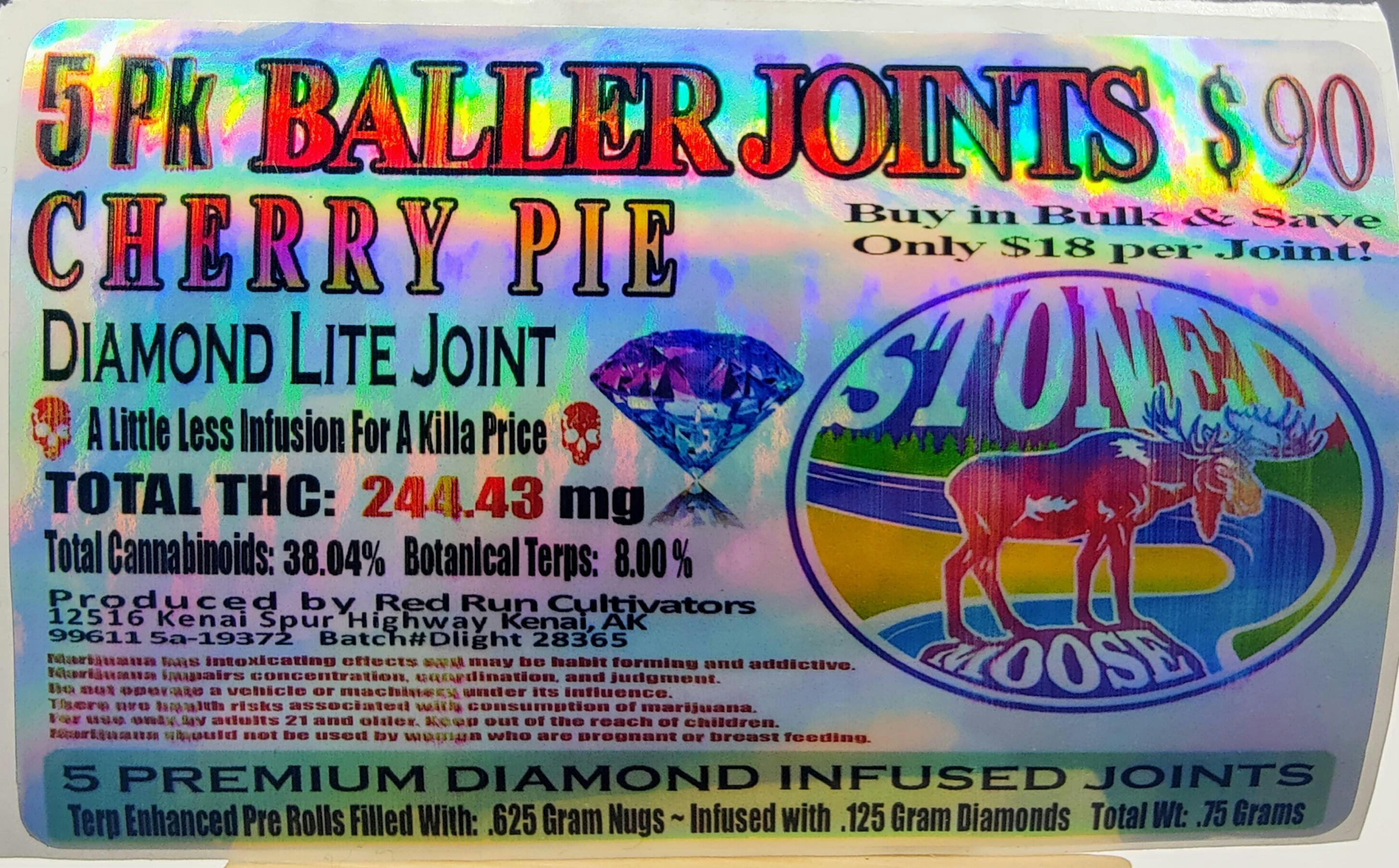 .75g Diamond Lite 5 Pack Cherry Pie cannabis product