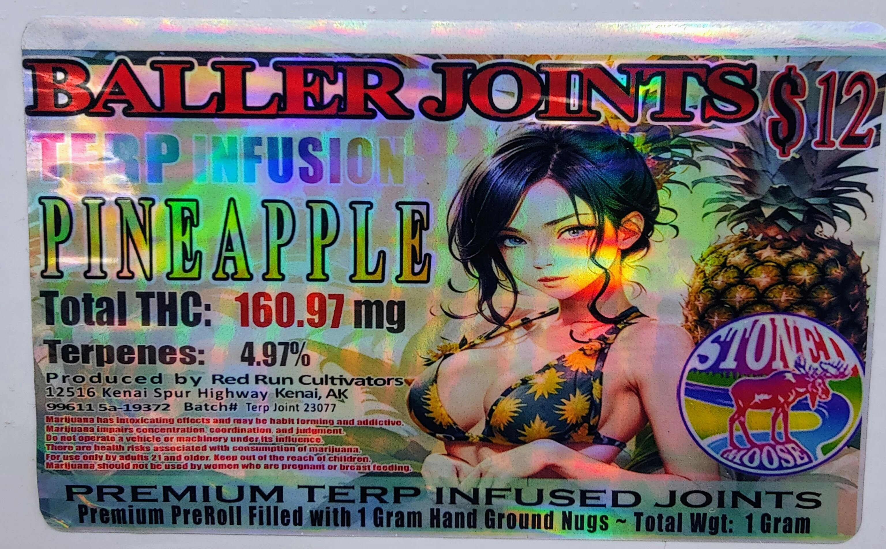 1g Pineapple Terp Infused Pre Roll cannabis product