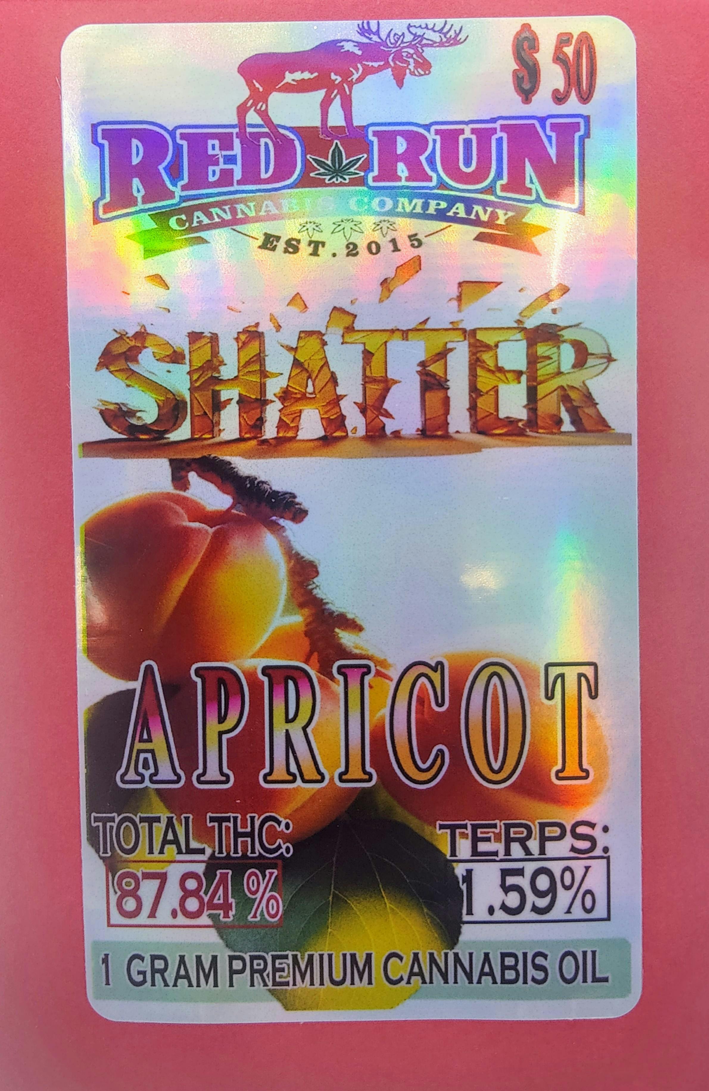 1g Shatter Apricot cannabis product