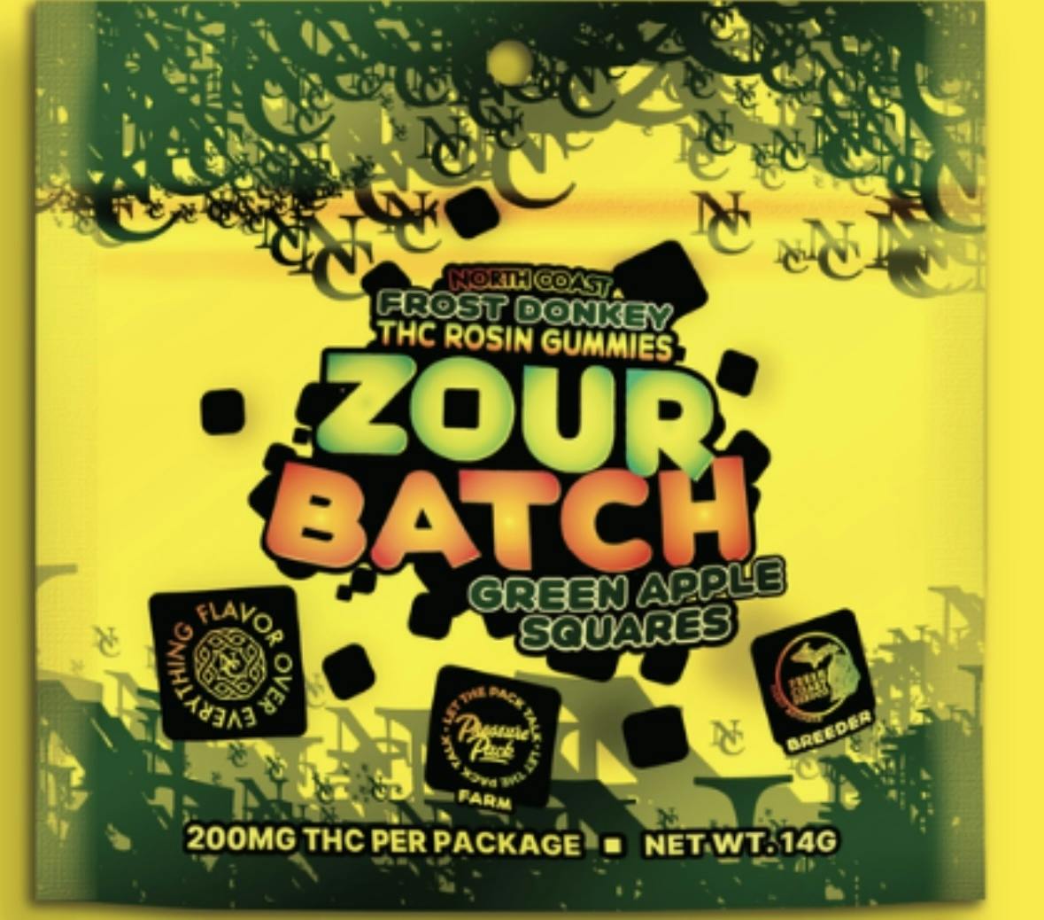 Zour Batch | MI Mod Cherry | Rosin Square Gummies | 200mg