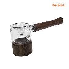 SirEEL | 5.5" Glass and Wood Gavel Pipe | Accessories