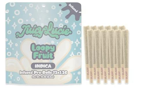 Juicy Lucie | Loopy Fruit | Infused Prerolls 1.2G 12pk | 14.4G