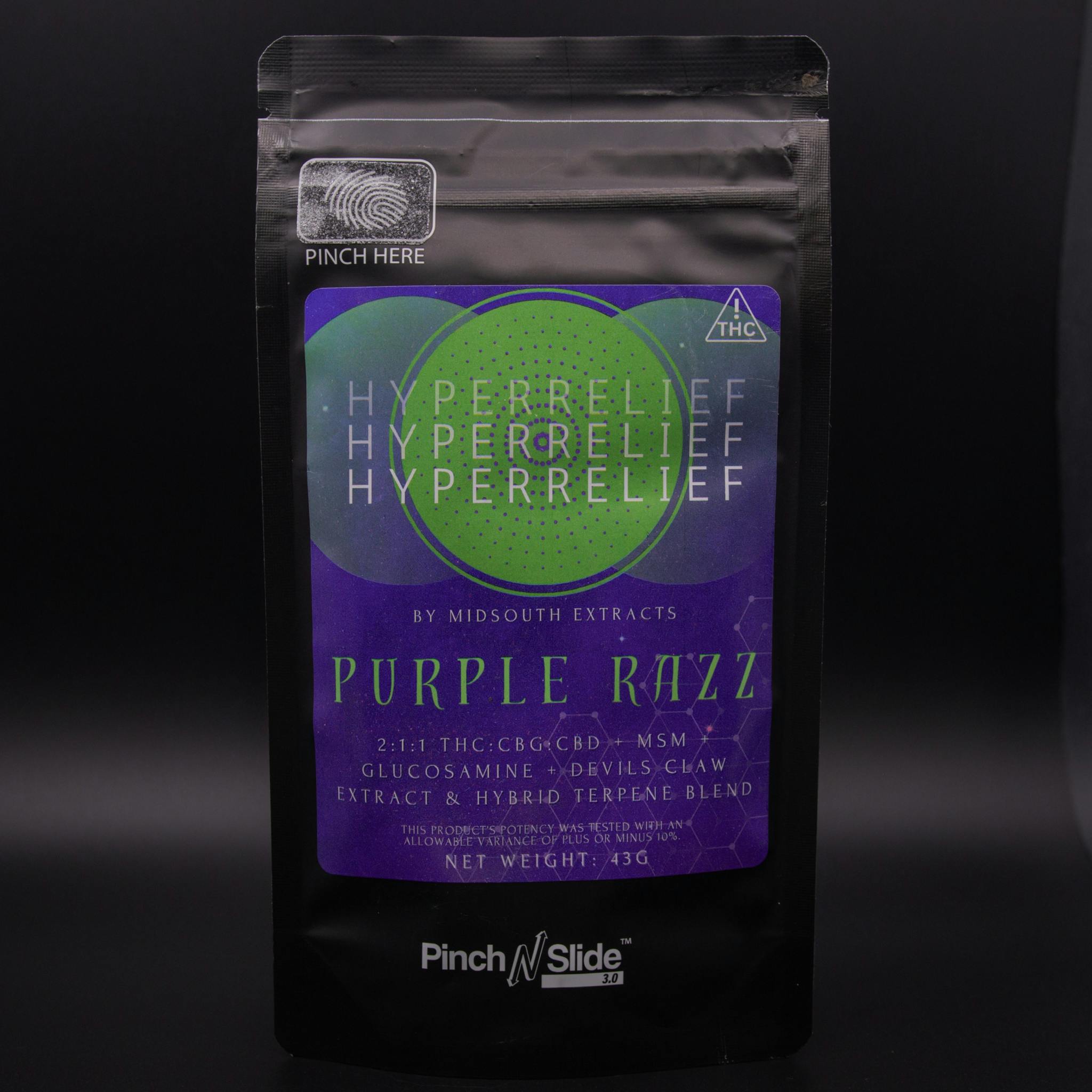 Gummies - Hyper Relief - 100mg - Purple Razz by MidSouth Extracts