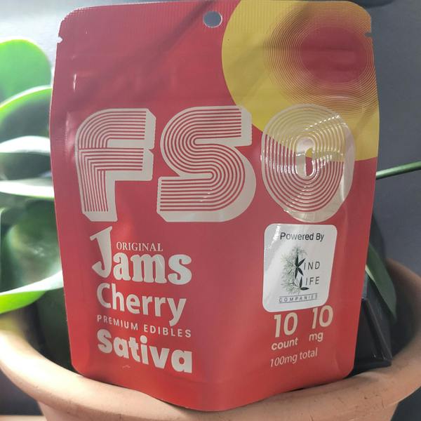 JAMS | 100mg | Cherry | FSO Gummies | 10pk