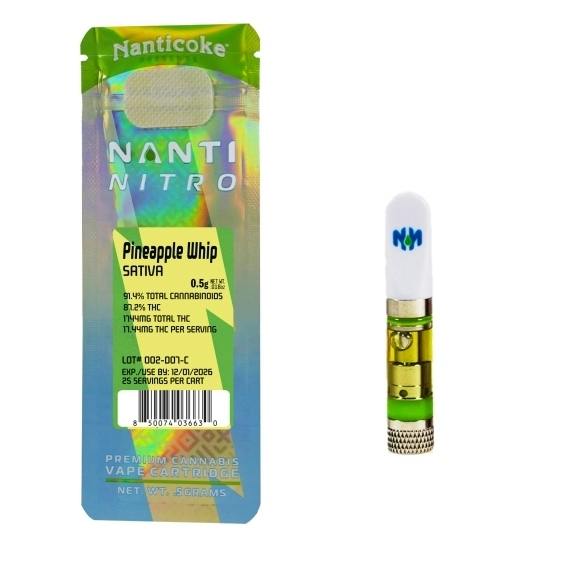 Nanticoke - Nanti Nitro - Pineapple Whip - Vape Cartridge (.5g) at Just a Little Higher Cannabis - Troy (Formerly 420 Bliss)