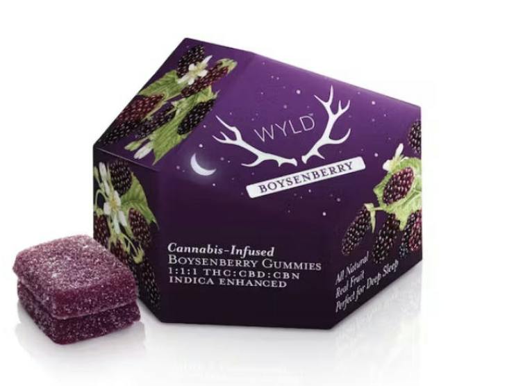 WYLD - Boysenberry Gummies 1:1:1 THC:CBD:CBN