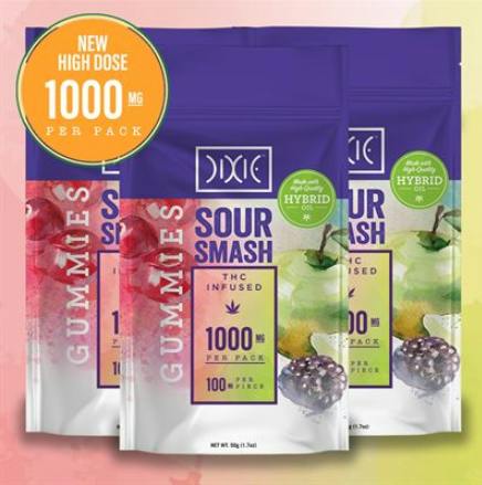 Dixie Sour Smash HIGH DOSE 1,000mg Hybrid