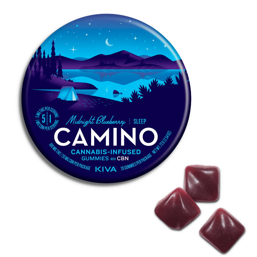 Kiva Camino Gummies Midnight Blueberry 100mg