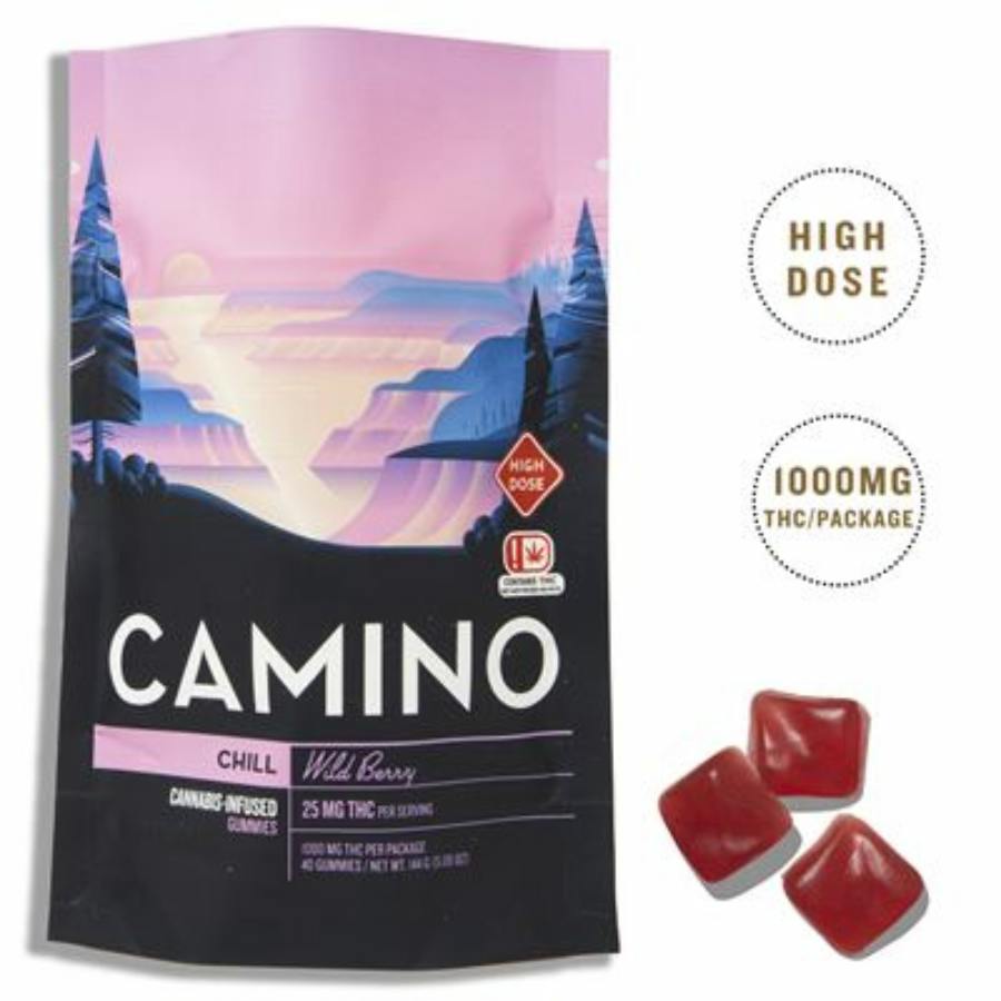 Kiva Camino Wild Berry Gummies 1000mg