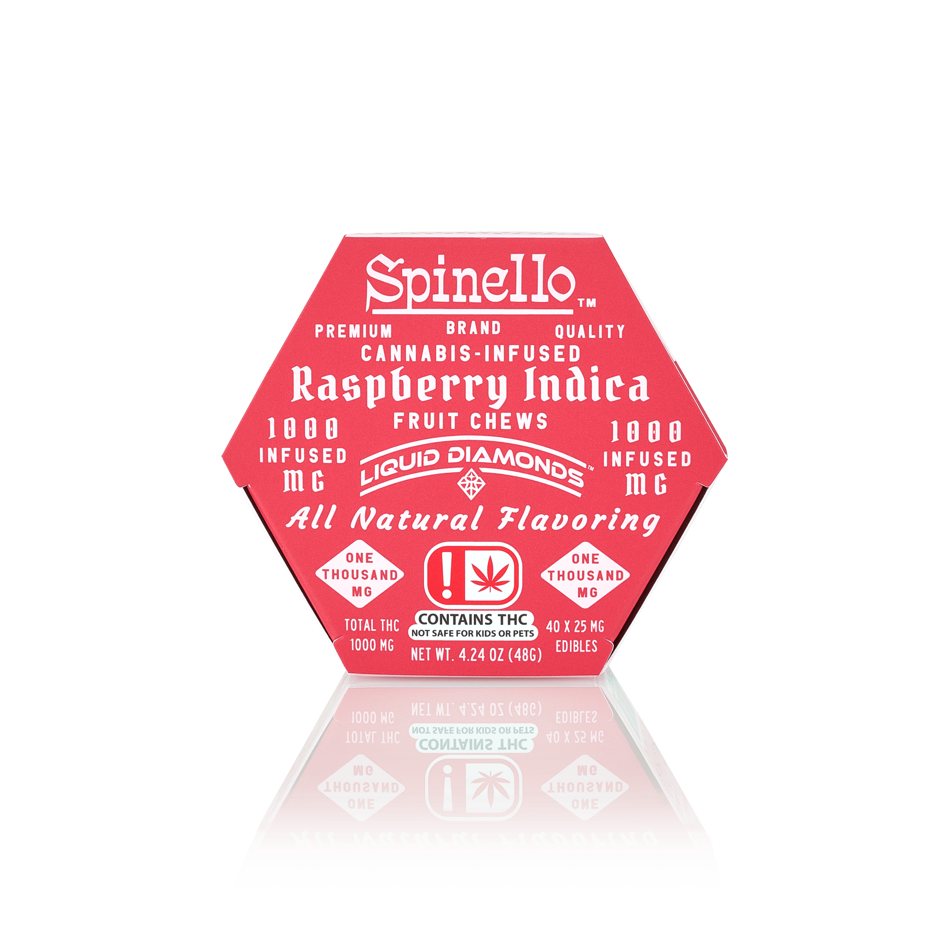 Spinello Liquid Diamonds [HIGH DOSE] 1,000MG - Raspberry Indica