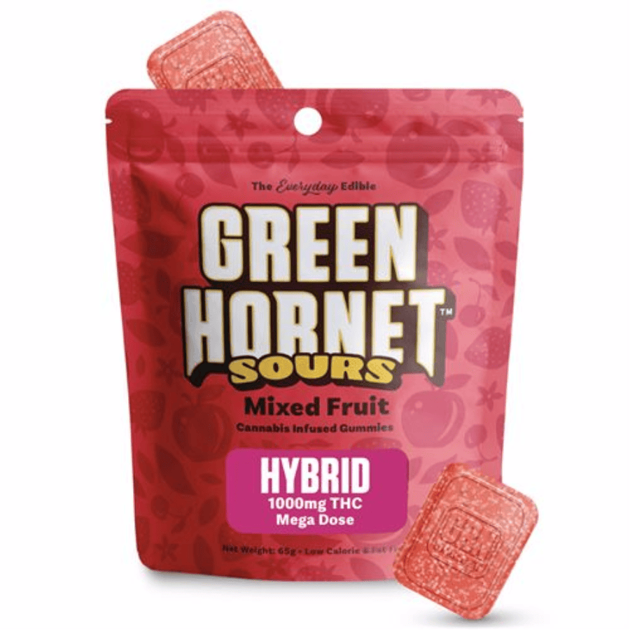Green hornet Mixed Fruit Sour Gummies 1000mg