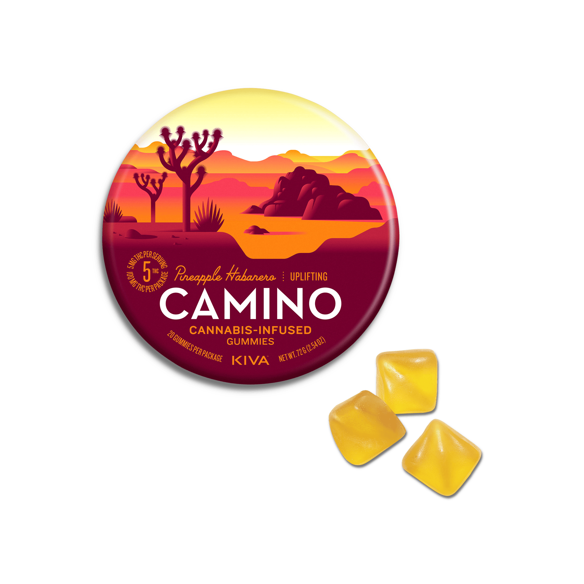 Kiva Camino Uplifting Pineapple Habanero 100mg