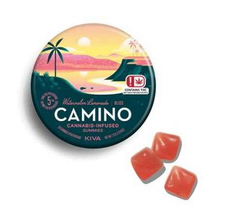 Kiva Camino Watermelon Lemonade Gummies 100mg