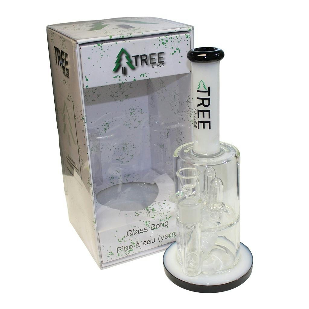 Tree Glass - Fat Triple Dome Perc Bong Oreo - 12"