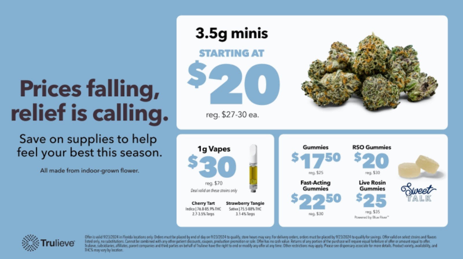 Start your Monday w/ 20 minis at Trulieve Leesburg Weedmaps