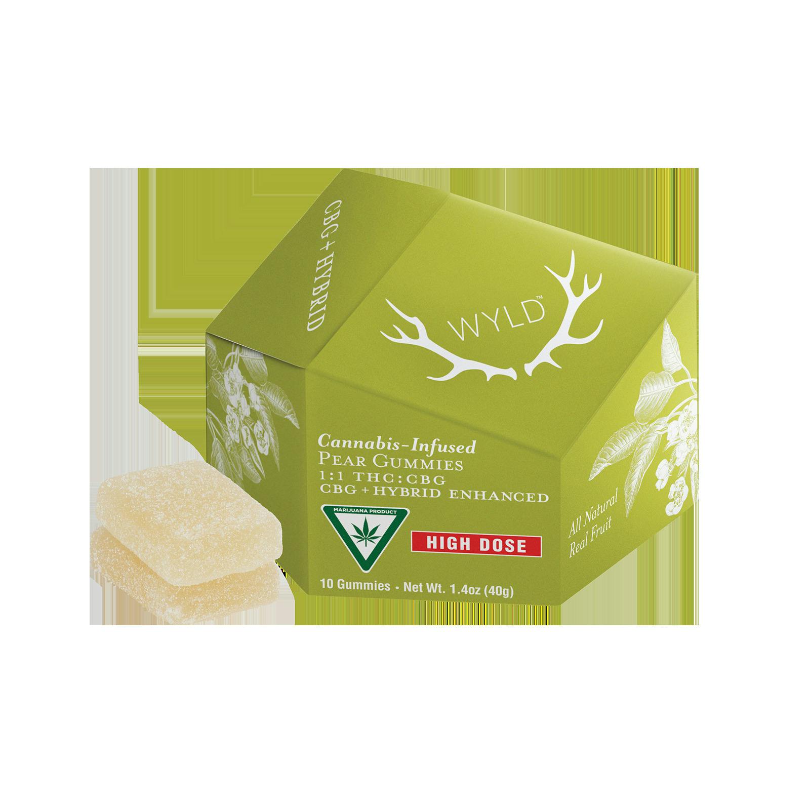 Pear 1:1 CBG High Dose Gummies (200mg THC/200mg CBG)