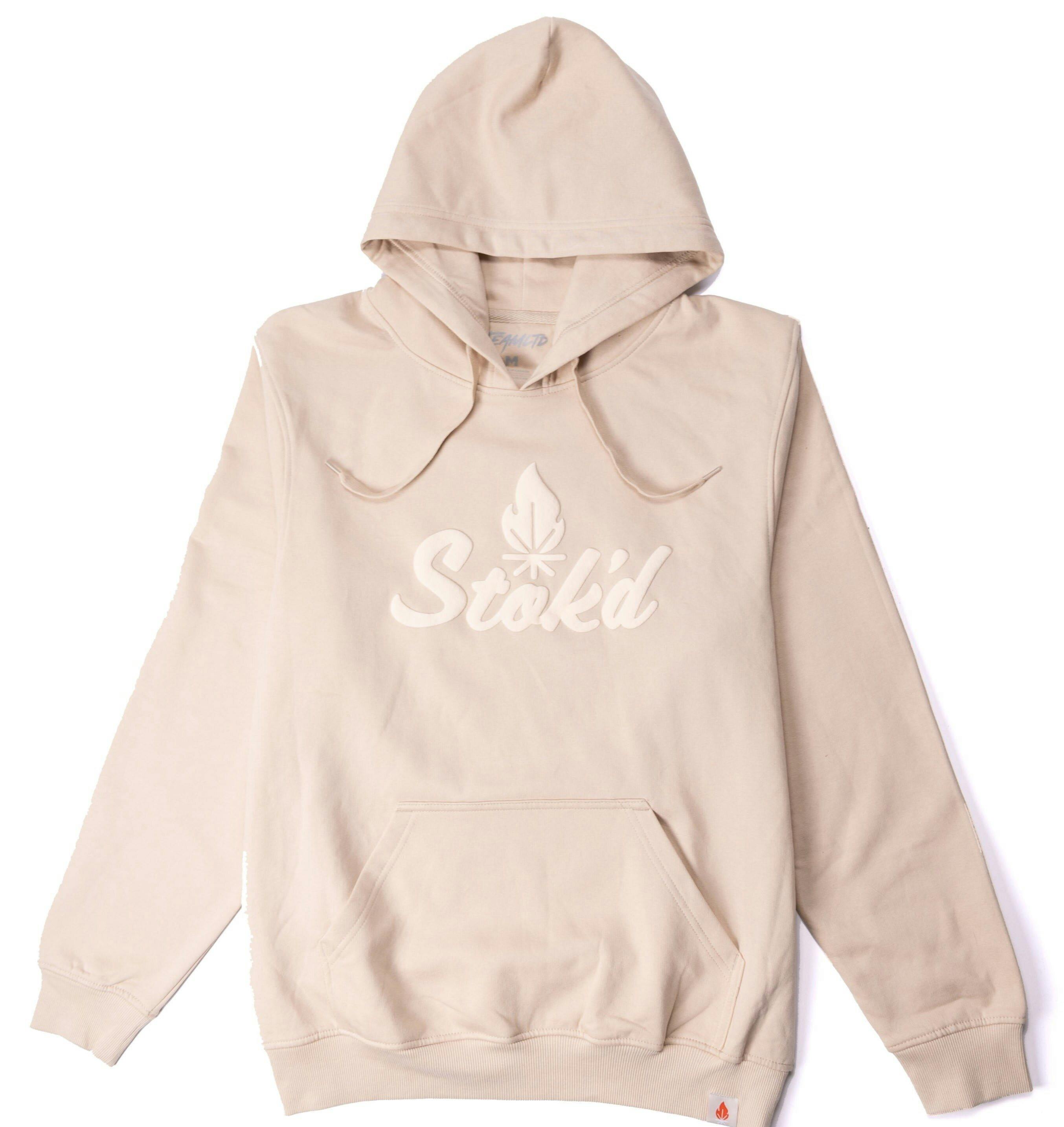 Stok'd | Stok'd Hoodie Puff Print Small | Sand