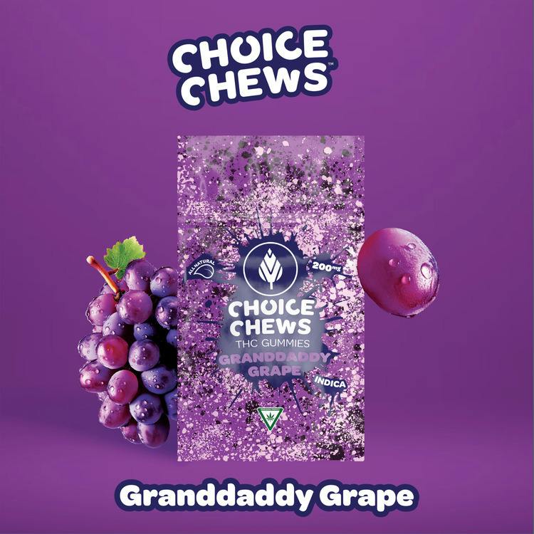 Choice Chews - Granddaddy Grape | 200mg | Indica