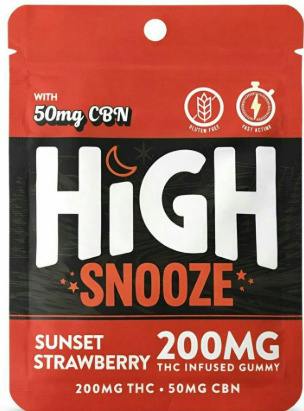 HIGH SNOOZE | Edible | Gummies | Single | 1:1:1 | Sunset Strawberry