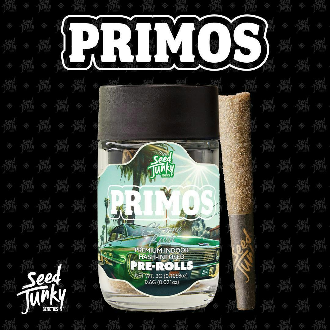PRIMOS | Infused Pack | Bubble Hash | Chrome Kush | 5x