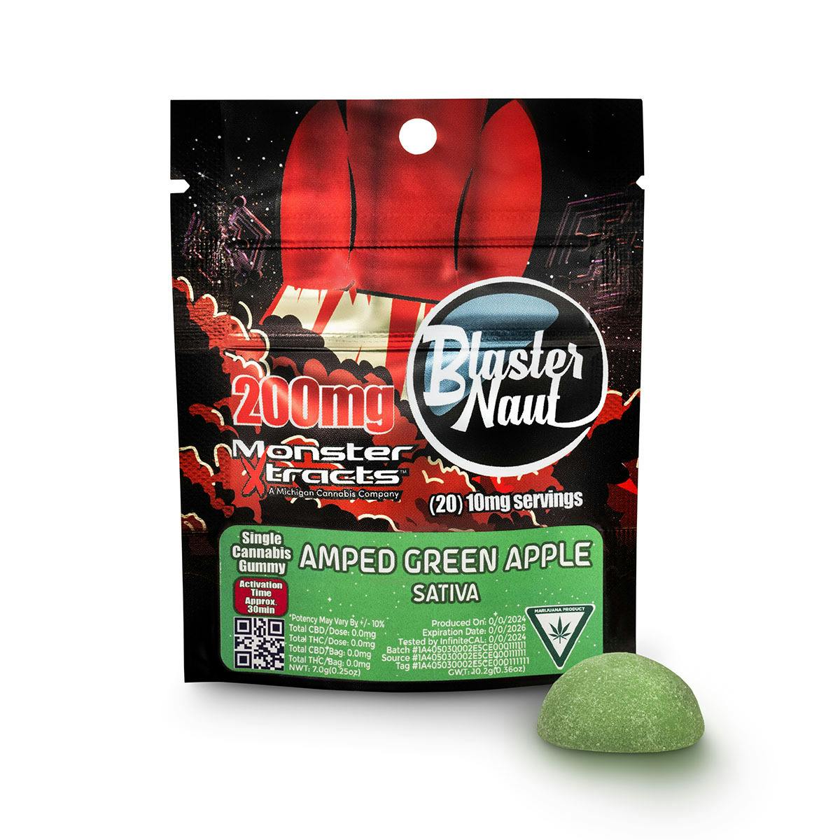 MONSTER XTRACTS | BLASTER NAUT | AMPED GREEN APPLE | 200MG at FIVE BUDS CANNABIS COMPANY