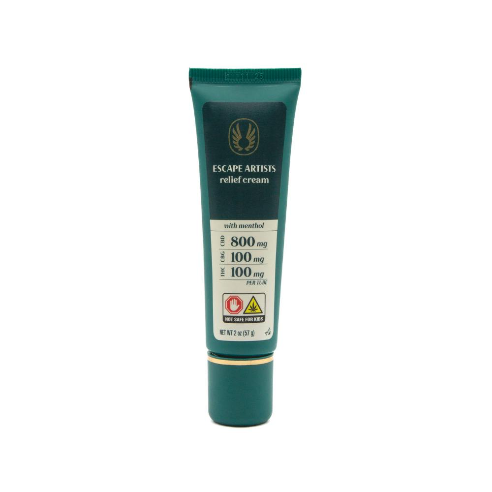 MENTHOL RELIEF CREAM TUBE - 100 mg at Canopy Crossroad Dispensary in Red Bank