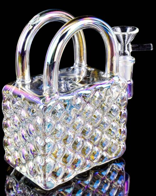 Glam Tote Electroplated Hand Iridescent