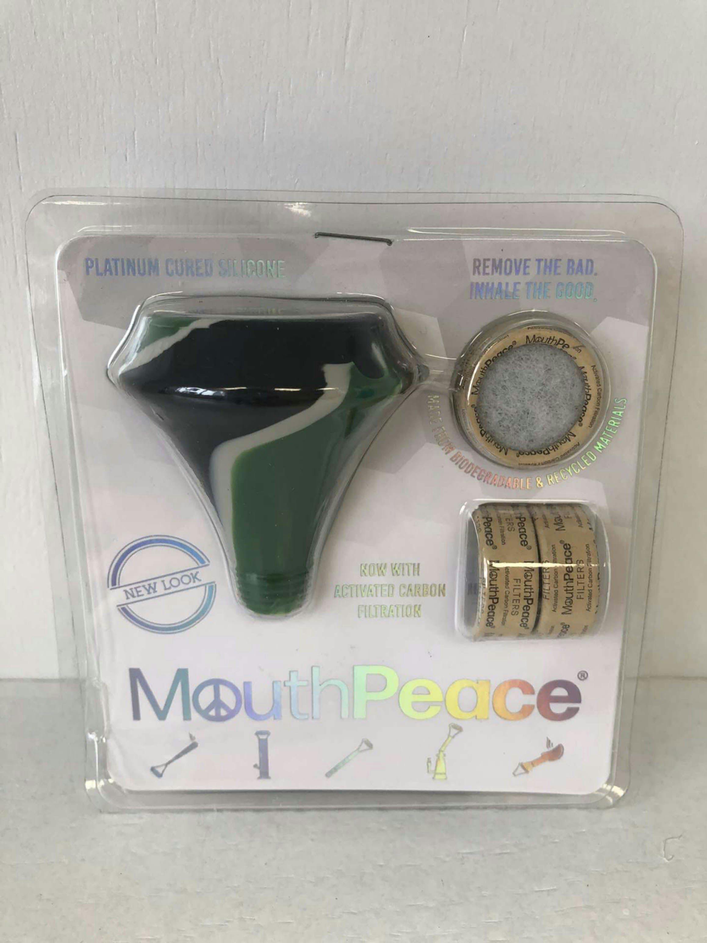 Black white green mouth piece