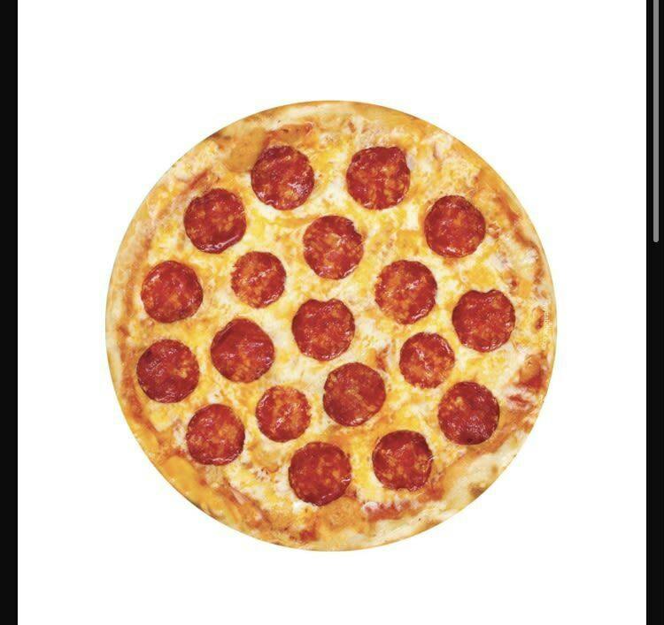 Pepperoni pizza dab mat