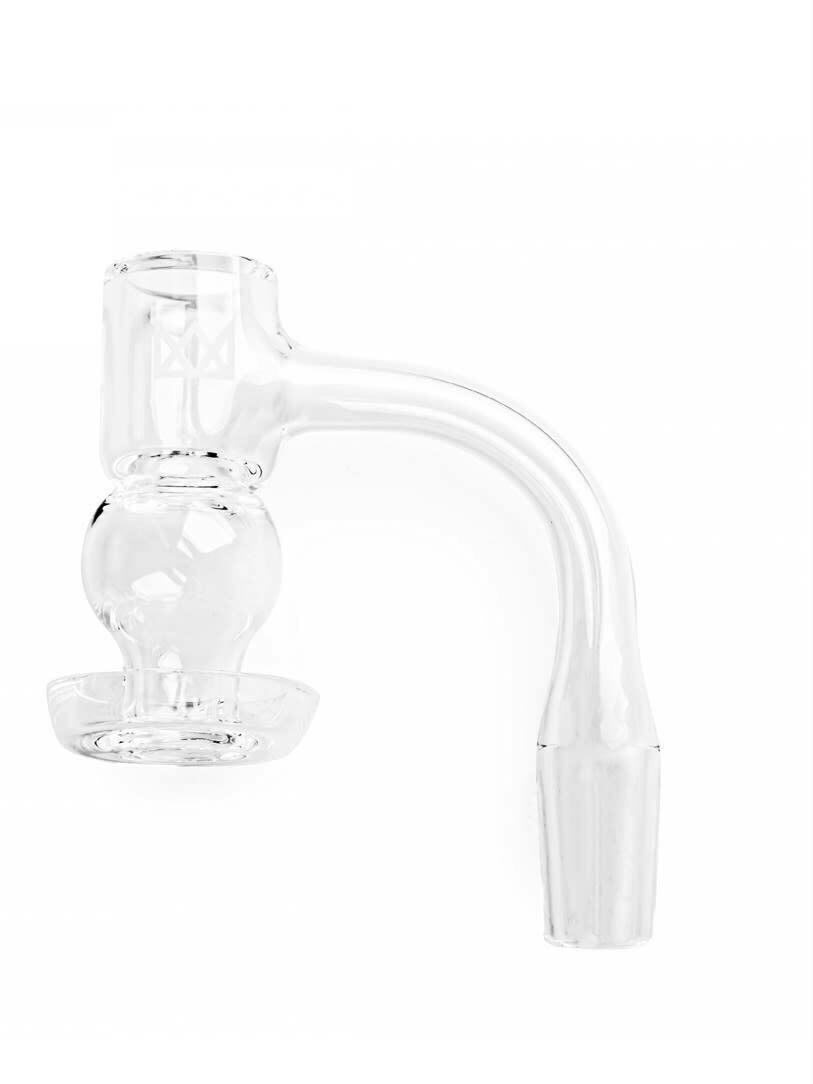 GEAR Premium Quartz 14mm Male 90 Degree Bubble Barrel Terp Slurper Banger