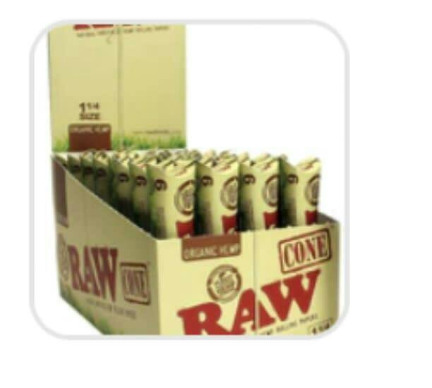 Raw organic cones 1 1/4