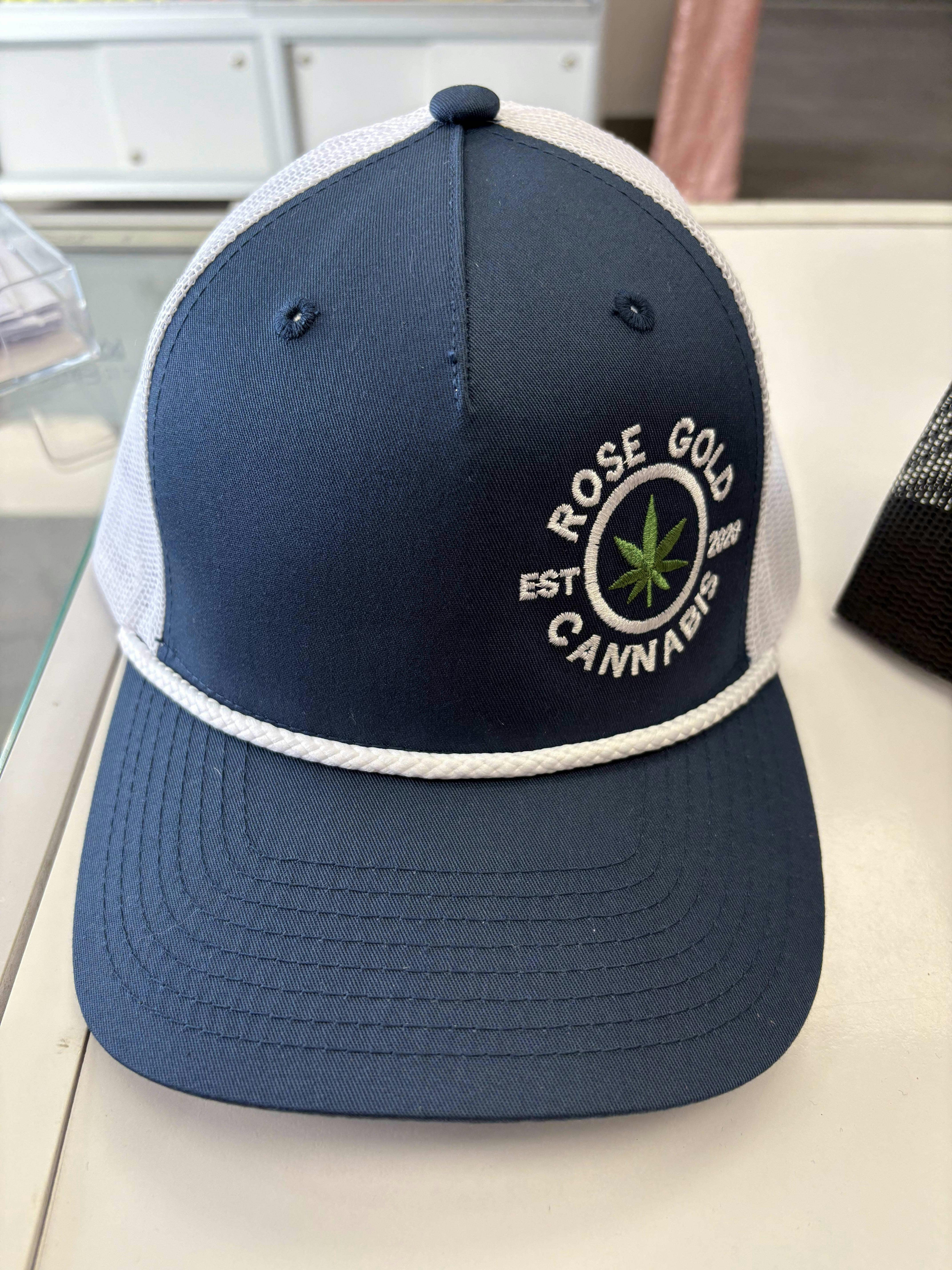 RGC snap back hats Navy blue and white