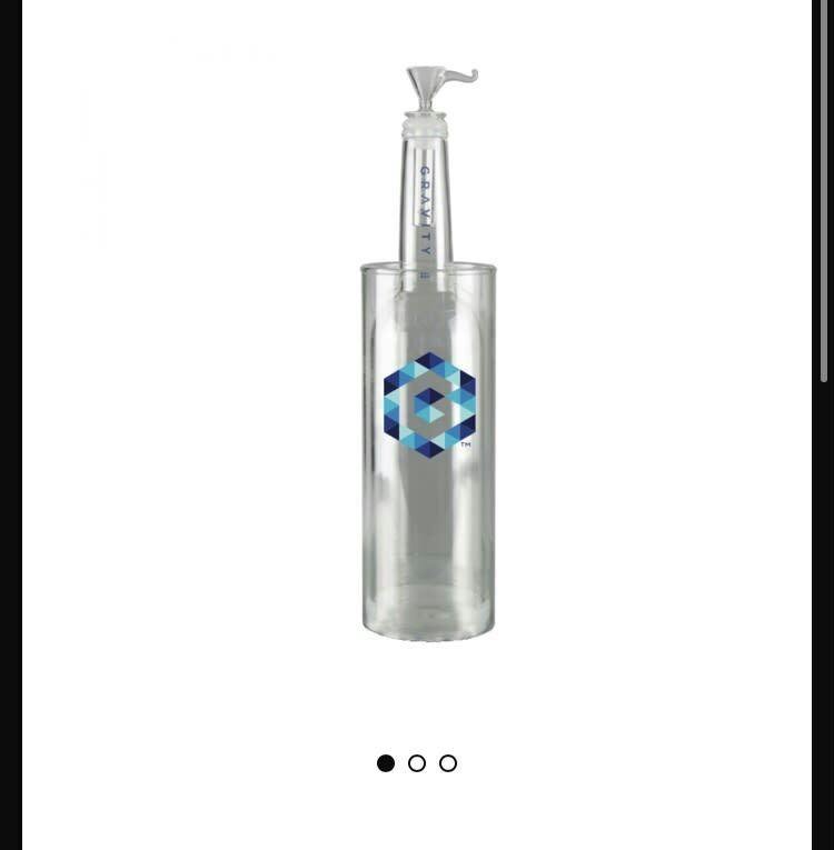 Gravity Blue Cosmo 12" Tall Gravity Water Pipe