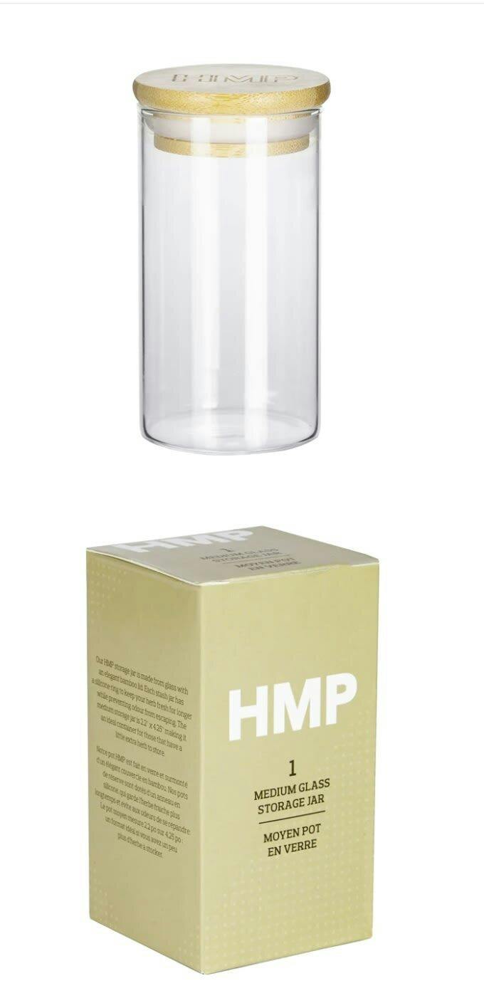 HMP glass storage jar medium