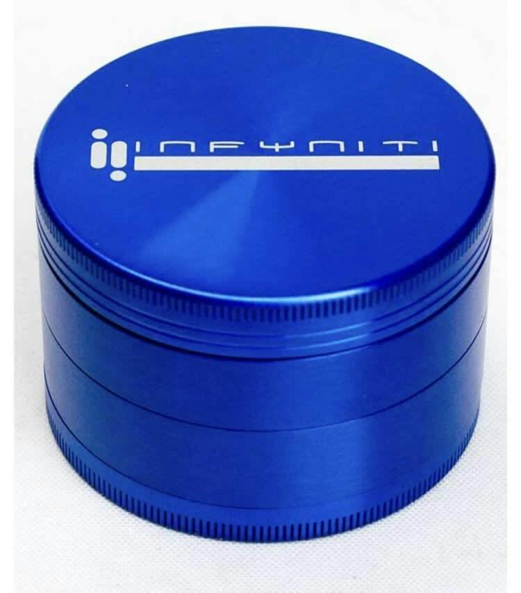 Infyniti 4 parts metal herb grinder blue