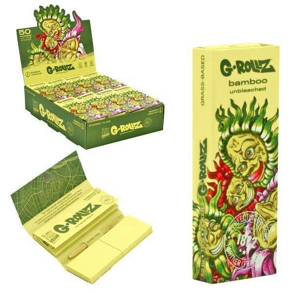 G-Rollz Dunkees 'Sun Flowers' Bamboo 11/4 Rolling Papers + Tips & Tray