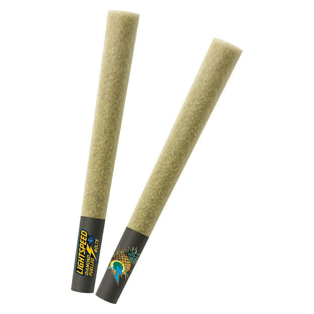 Pineapple Surge Diamond Fuelled Bolts Infused Pre-Roll 2x0.5g Isolates