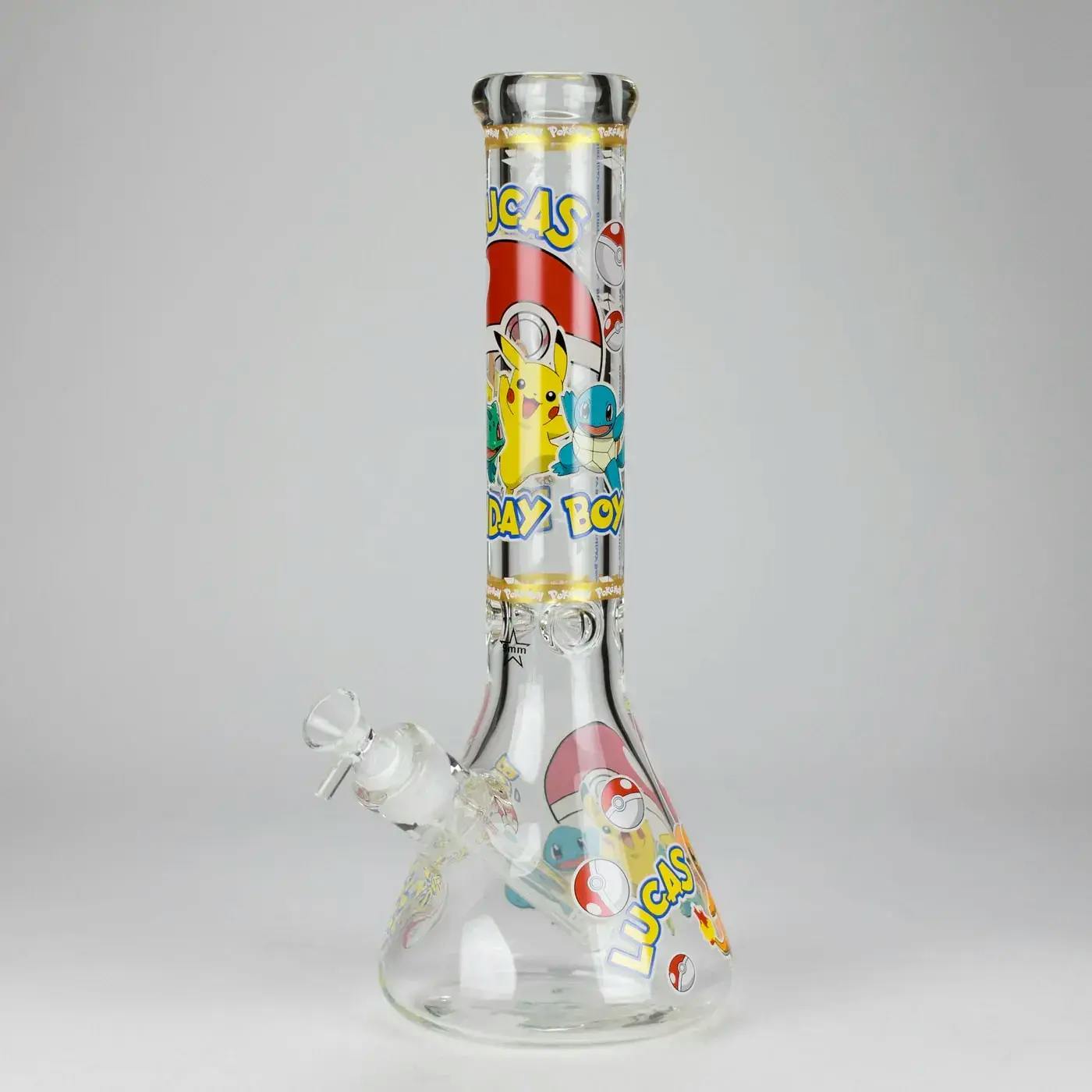 14" PK Cartoon Glow In The Dark 9mm Glass Bong