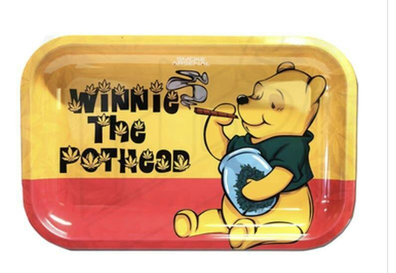 Winnie The Pothead Metal Rolling Tray - Medium