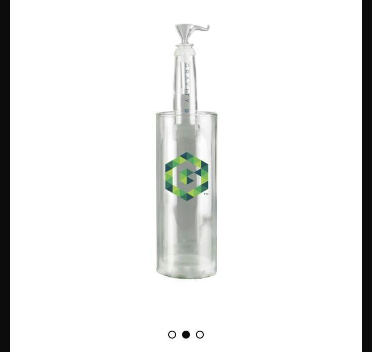 Gravity B Green Aurora 12" Tall Gravity Water Pipe