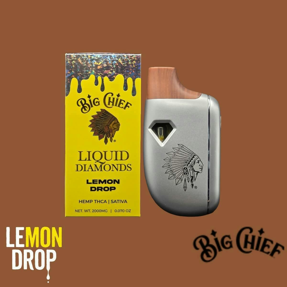 Big Chief 2g Hemp Liquid Diamond Dispo- Lemon Drop