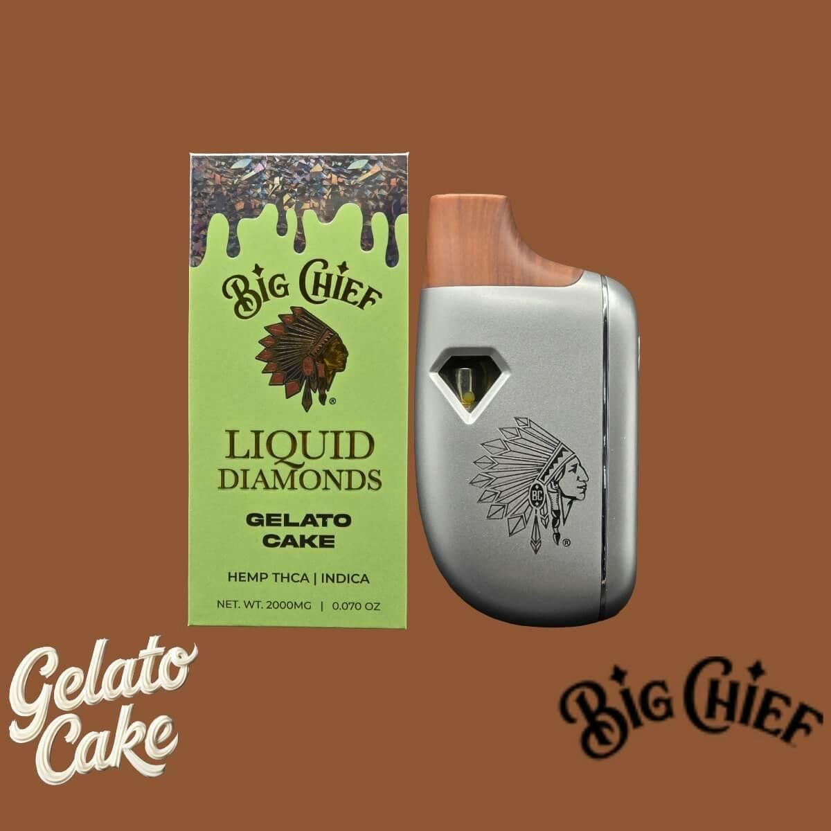 Big Chief 2g Hemp Liquid Diamond Dispo- Gelato Cake