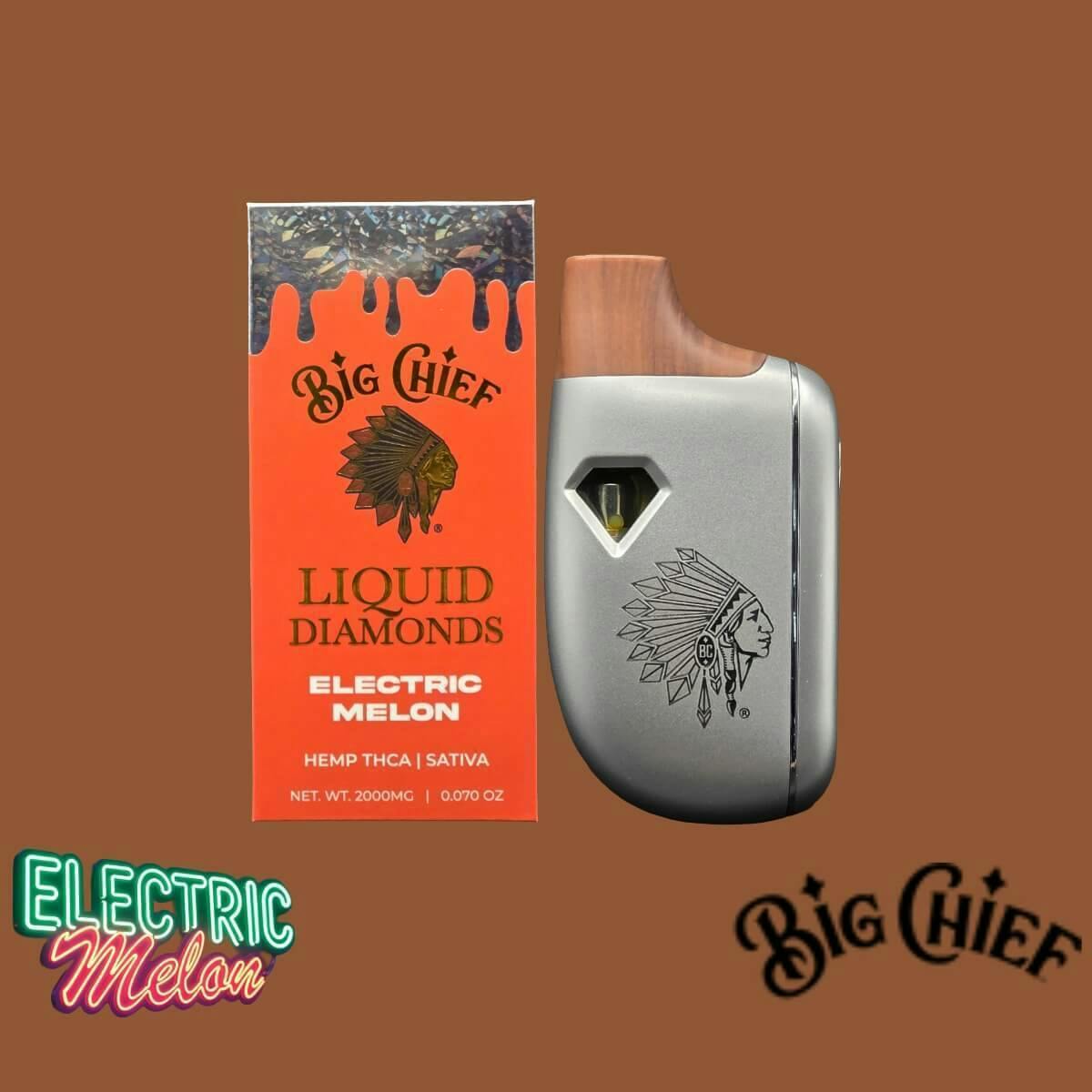 Big Chief 2g Hemp Liquid Diamond Dispo- Electric Melon