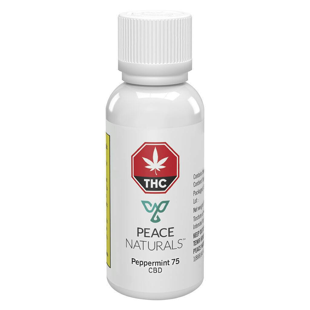 Peace Naturals - Peppermint 75 CBD Oil - Extracts Ingested