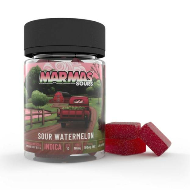 Indica Sour Watermelon Marmas 100mg - Marmas