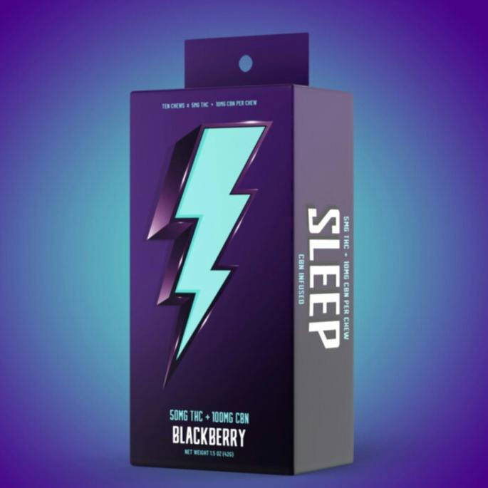 CBN 2:1 Blackberry Fruit Chews 150mg - Hi-Burst