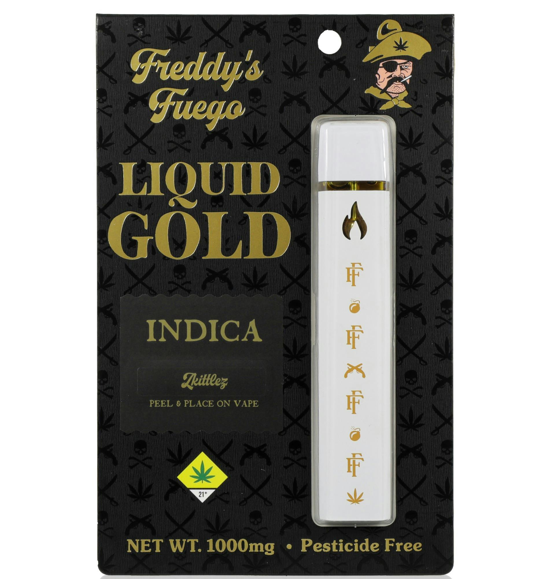 Zkittlez Liquid Gold Distillate All-In-One Disposable 1g - Freddy's Fuego