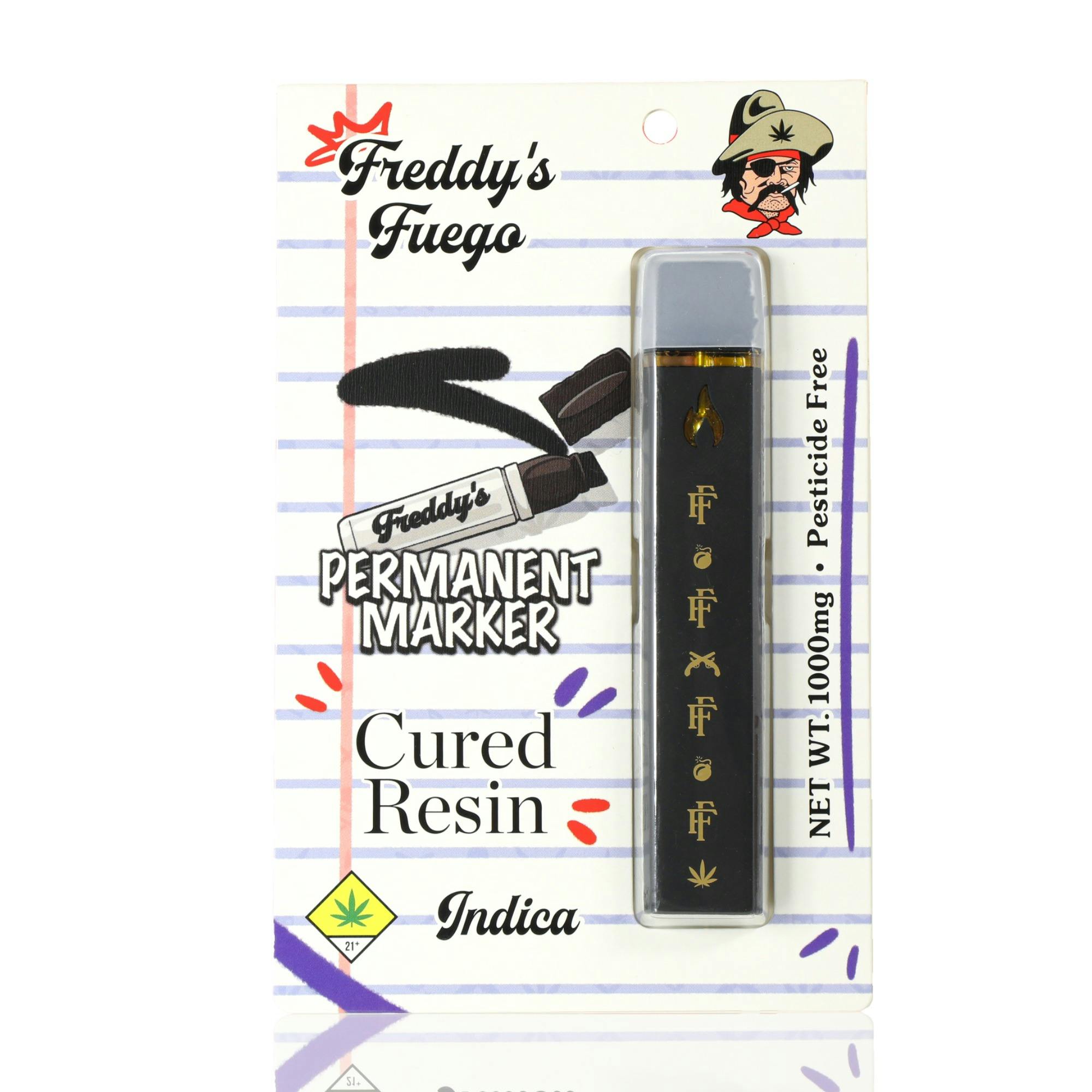 Permanent Marker Cured Resin All-In-One Disposable 1g - Freddy's Fuego